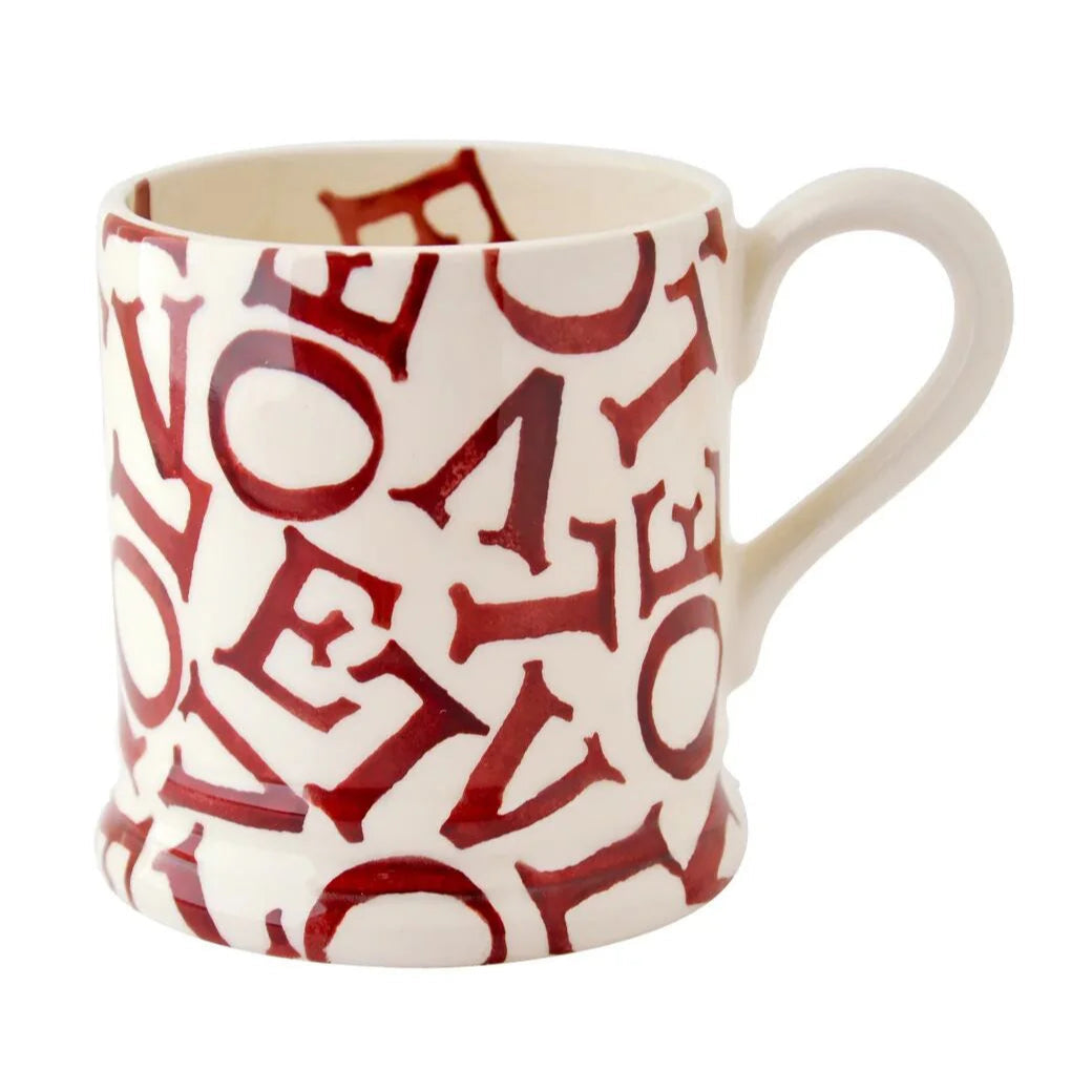 Emma Bridgewater Polka Red L.O.V.E Half Pint Mug