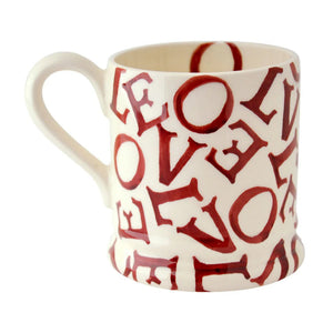 Emma Bridgewater Polka Red L.O.V.E Half Pint Mug