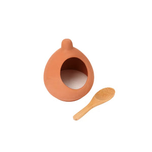 Dexam Terracotta Salt Cellar & Spoon