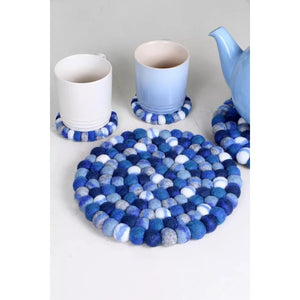 Pachamama Finisterre Blue Pebble Trivet