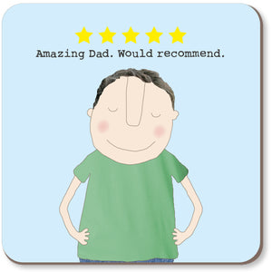 Rosie Made a Thing Five Star Dad Coaster