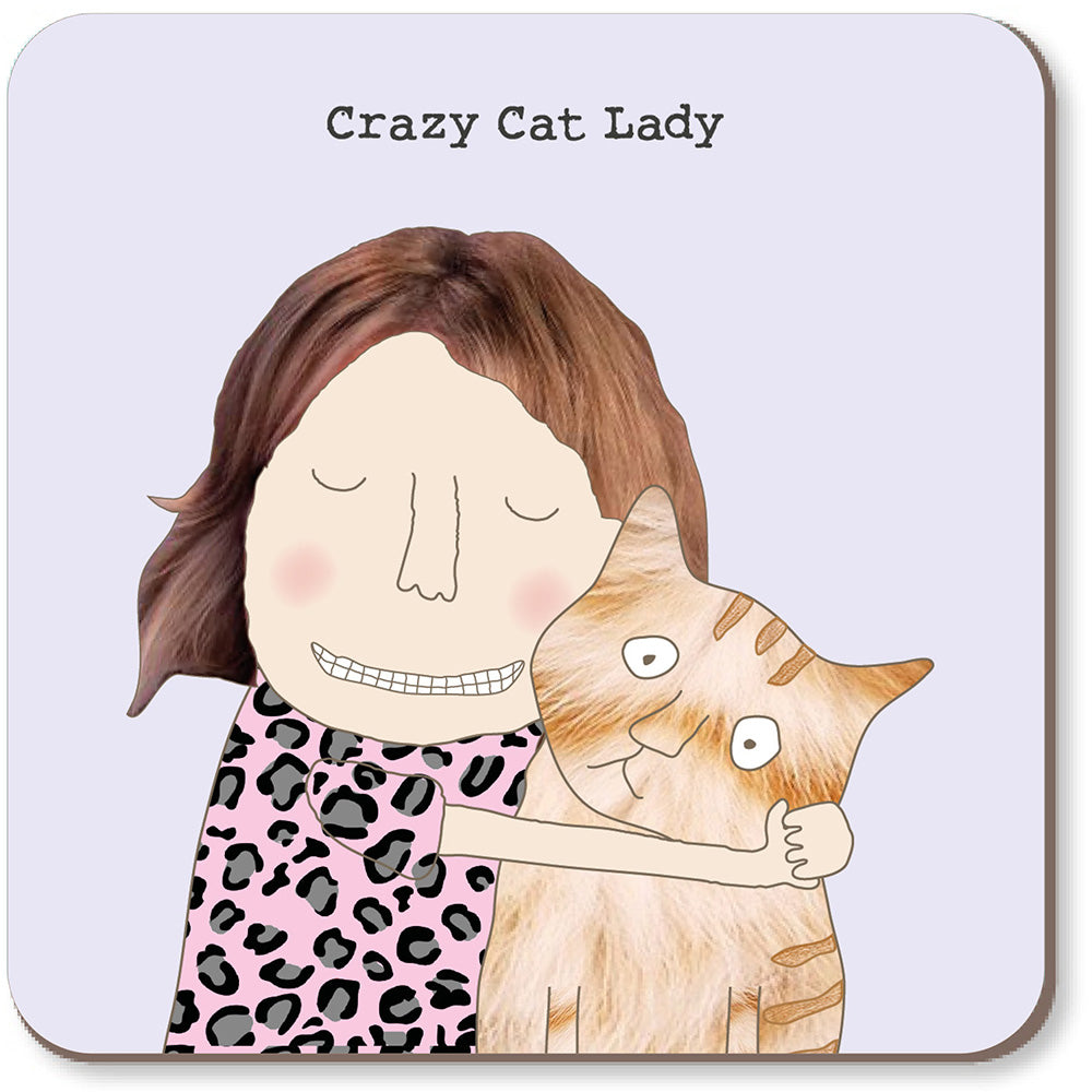 Rosie Made a Thing Crazy Cat Lady Coaster