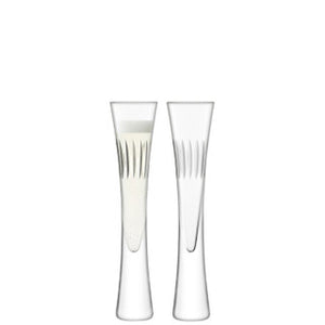 LSA Moya Cut Glass Champagne Flutes