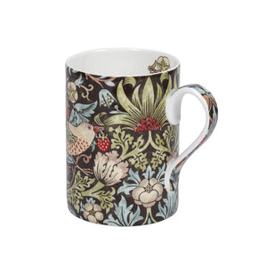 Spode, William Morris & Co Strawberry Thief Mug - Choc/Slate