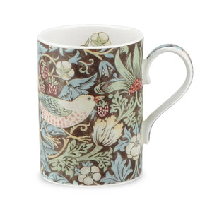 Spode, William Morris & Co Strawberry Thief Mug - Choc/Slate