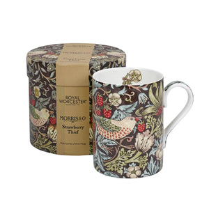 Spode, William Morris & Co Strawberry Thief Mug - Choc/Slate