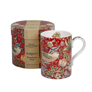 Spode, William Morris & Co Strawberry Thief Mug-Crimson/Slate