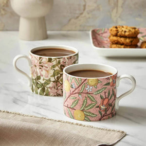 Spode William Morris & Co Fruit & Honeysuckle Set of 2 Mugs