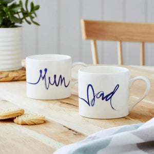 Mug Meirion Blue & White Dad Mug