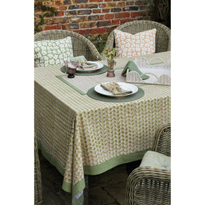 Walton & Co Alice Hand Block Print Tablecloth - All Sizes