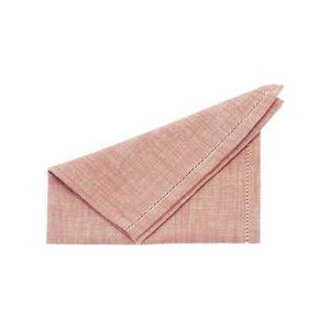 Walton & Co Chambray Set of 4 Terracotta Blush Napkins