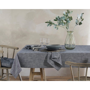 Walton & Co Chambray Flint Blue Table Cloth - All Sizes