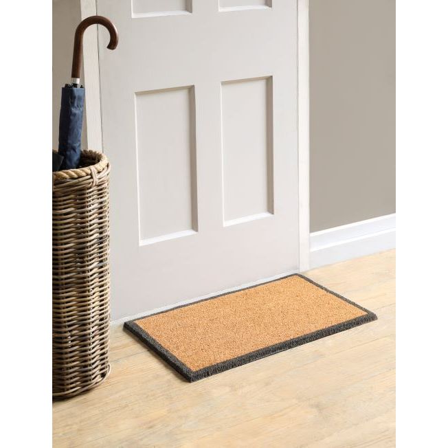 Garden Trading Doormat with Charcoal Border Small Natural