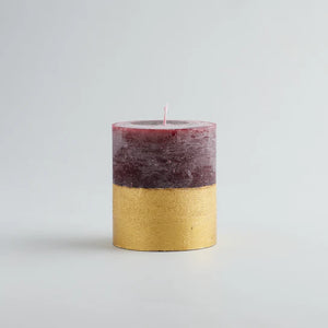 St. Eval Half Dipped Figgy Pudding Pillar Candle