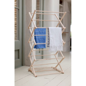 Garden Trading Classic Folding Wooden Clothes Horse Natural