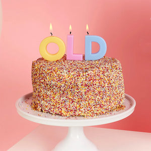 Hootyballoo 'Old' Cake Candles