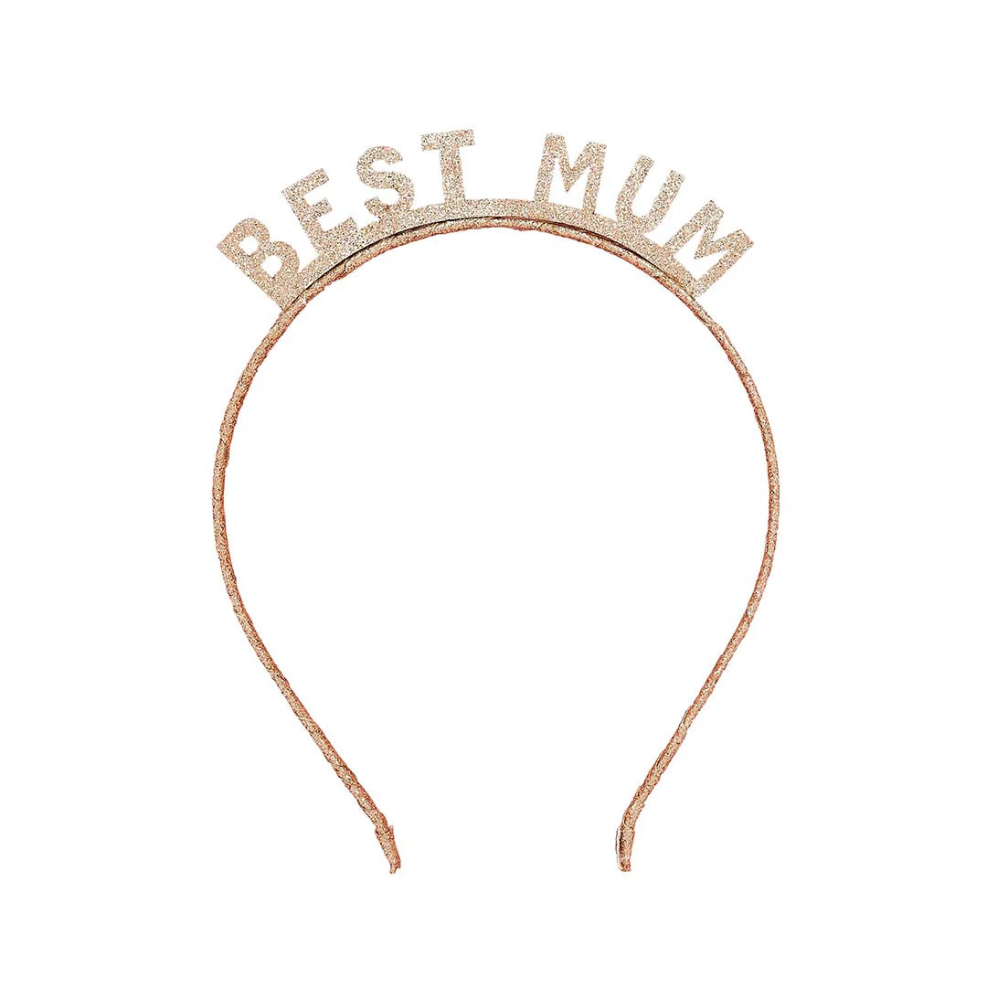 Hootyballoo Gold Glitter Bets Mum Headband