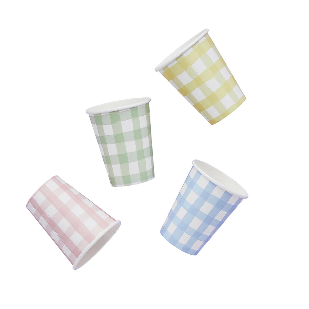 Hootyballoo Pastel Gingham Paper Cups