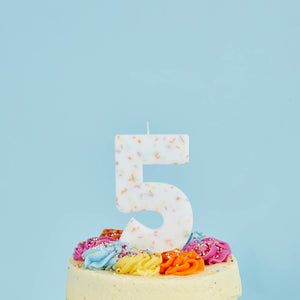 Hootyballoo Giant Pastel Sprinkle Number Candle - All