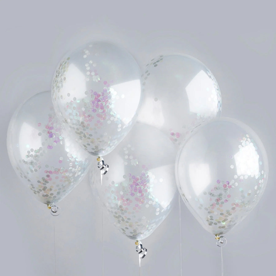 Hootyballoo Iridescent Confetti Balloons