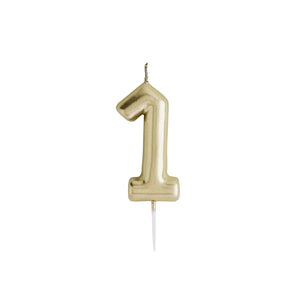 Hootyballoo Gold Number Candle - All