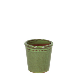 Fallen Fruits 9cm Green Glazed Plant Pot