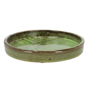 Fallen Fruits 25cm Green Glazed Plant Pot Saucer