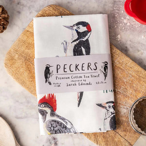 Sarah Edmonds Peckers Tea Towel