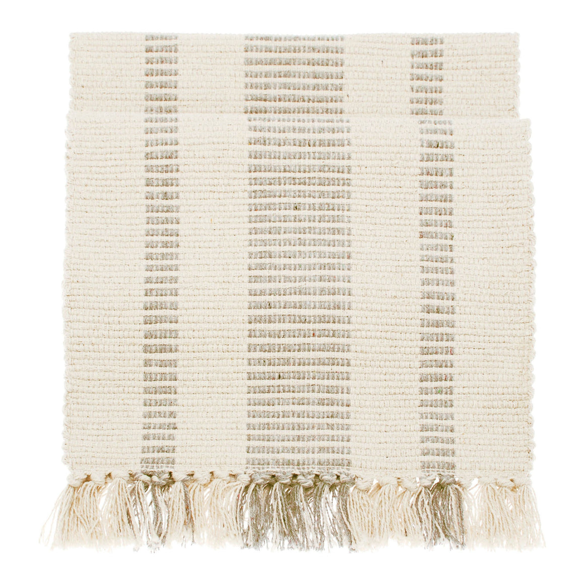 Walton & Co Recycled Taupe Stripe Table Runner