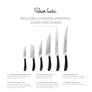 Robert Welch Signature Knife Block Set with Pull Through Sharpener