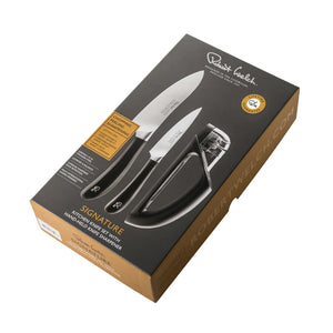 Robert Welch Signature Kitchen Knife Set with Knife Sharpener