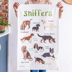 Sarah Edmonds Sniffers Tea Towel