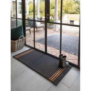 Garden Trading Doormat Triple Stripe Double Charcoal