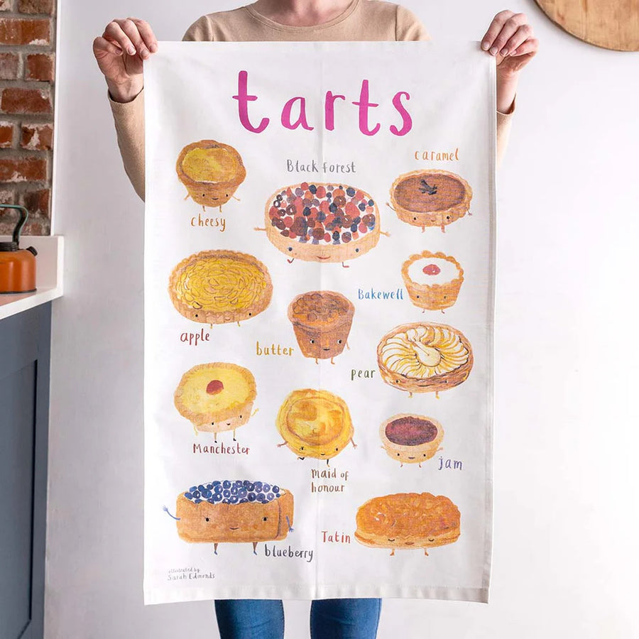 Sarah Edmonds Tarts Tea Towel