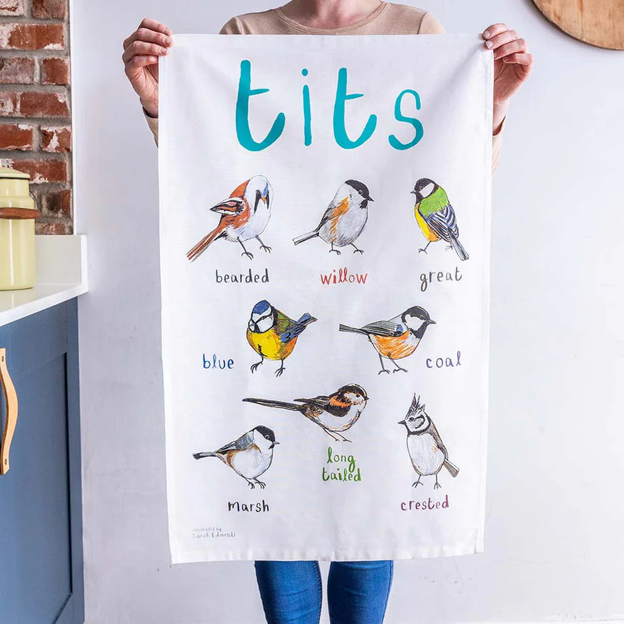 Sarah Edmonds Tit's Tea Towel