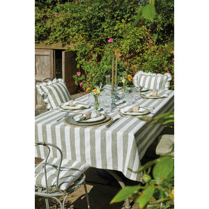 Walton & Co Olive Wide Stripe Set of 4 Napkins