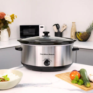 Hamilton Beach  Chrome 6.5Ltr Slow Cooker