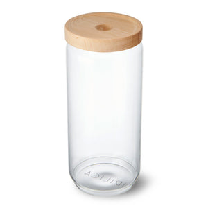 KitchenCraft Idilica 1Ltr Glass Storage Jar With Beechwood Lid