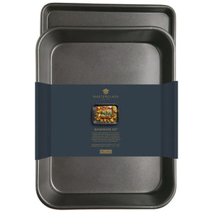 MasterClass Non-Stick Roaster & Baking Tray Twin Pack