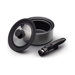 MasterClass Space Saving Saucepan Set