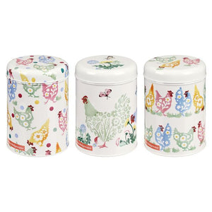 Emma Bridgewater Polka Chickens Set Round Caddies