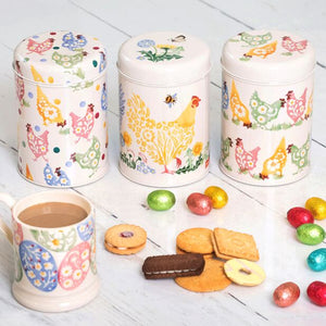 Emma Bridgewater Polka Chickens Set Round Caddies