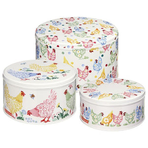 Emma Bridgewater Polka Chickens Set Round Cake Tins