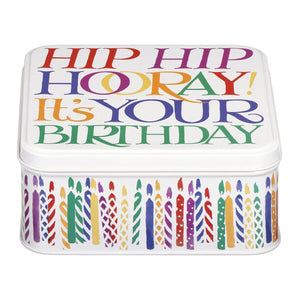 Emma Bridgewater Rainbow Toast Happy Birthday Medium Square Tin