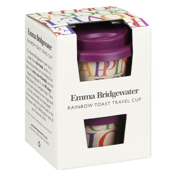 Emma Bridgewater Rainbow Toast Love & Happiness Rice Husk Travel Cup