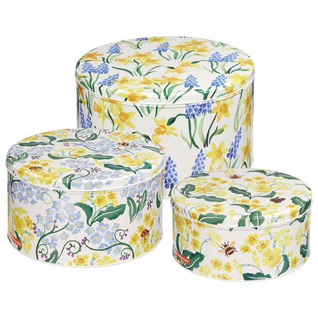 Emma Bridgewater Little Daffodils Set Round Cake Tins