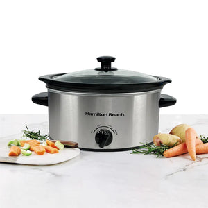 Hamilton Beach Chrome 3.5Ltr Slow Cooker