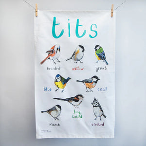 Sarah Edmonds Tit's Tea Towel