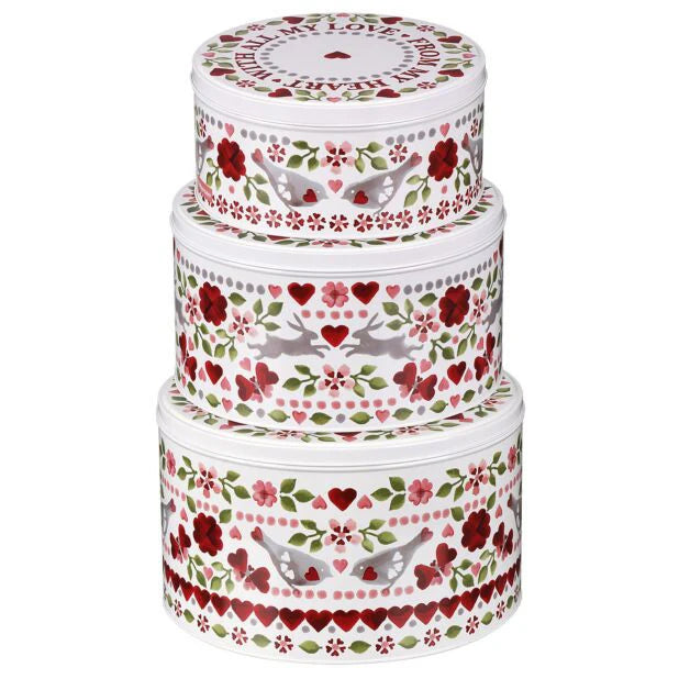 Emma Bridgewater Love Birds Set of 3 Cake Tins