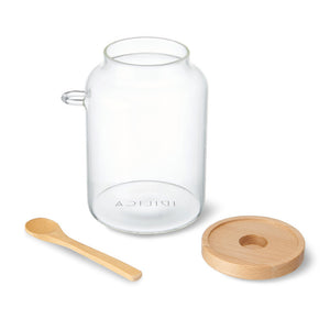 KitchenCraft Idilica 1.2Ltr Glass Storage Jar & Spoon